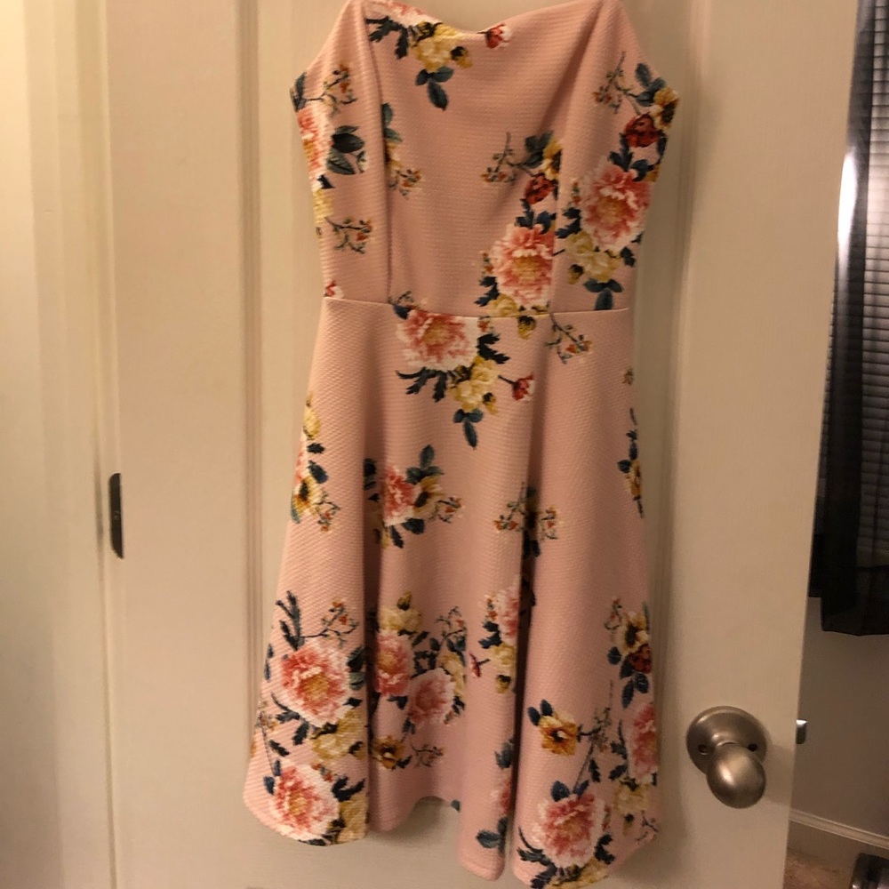 pink floral dress